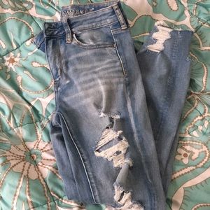 American Eagle destroyed high rise jegging NWOT